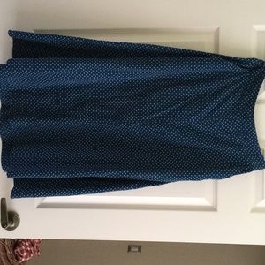 Blue Skirt withPolkadots on it Anthropologie